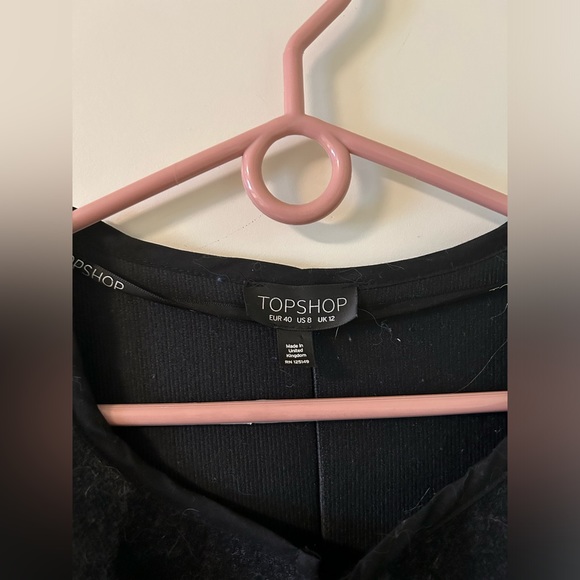 Topshop Wool Checkered Coat (size 8) - Picture 4 of 5